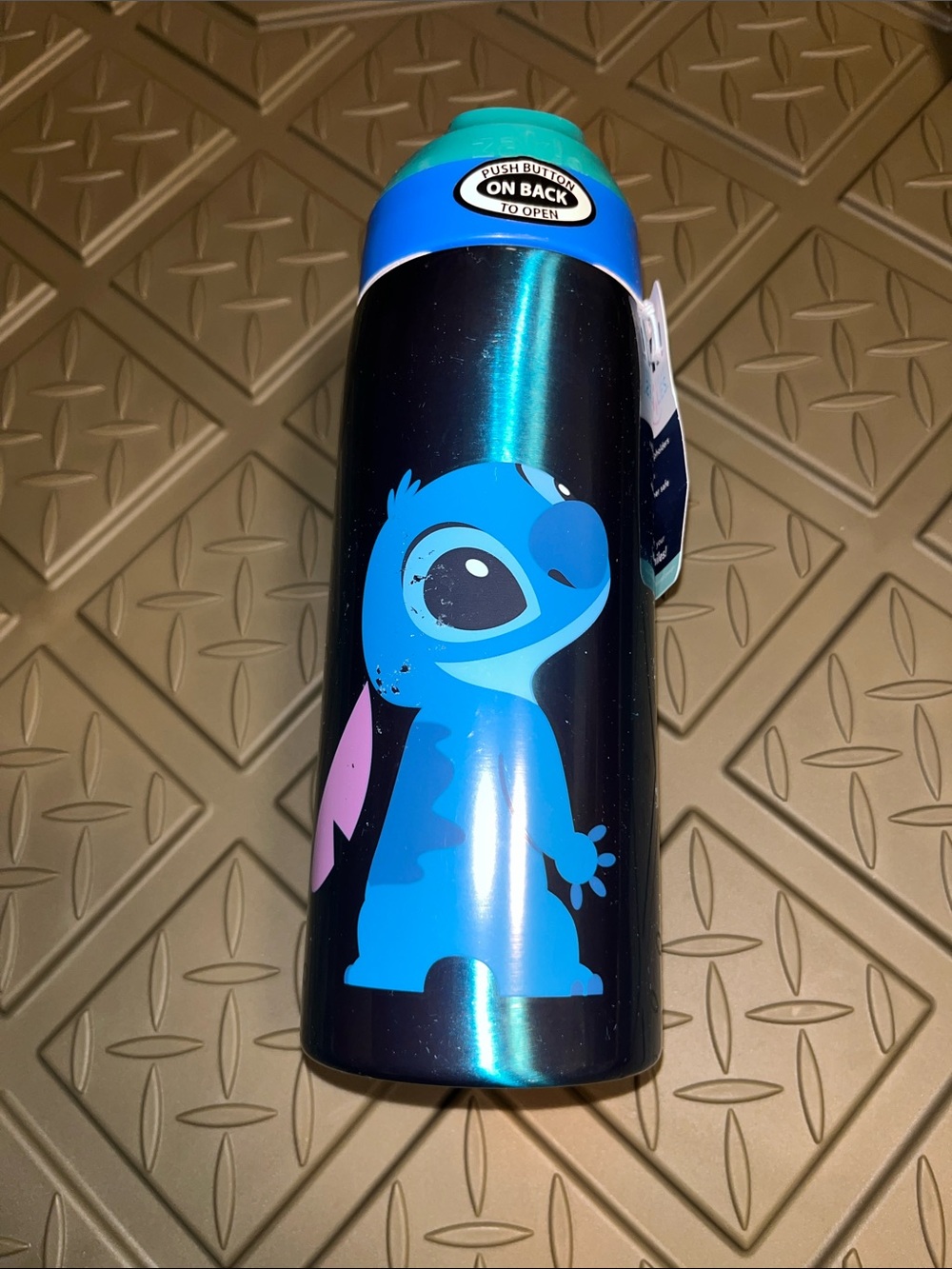 Disney Stitch Metallic Teal Travel Bottle